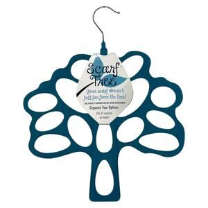 Scarf Tree Organizer Hanger Holds 15+ Scarves Teal Closet Storage